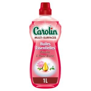 CAROLIN Nettoyant Multisurfaces 1L, Musc Blanc et Pivoine