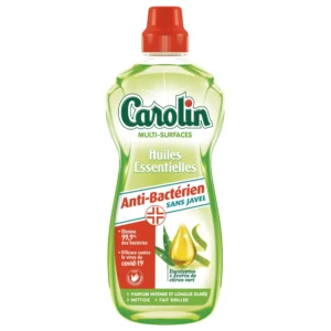 CAROLIN Nettoyant Multi-surfaces Anti-bactérien 1L, aux huiles essentielles, sans Javel