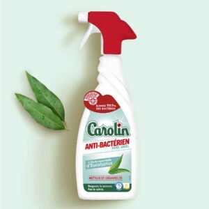 CAROLIN Spray Anti-Bactérien sans javel, 650ml, Eucalyptus
