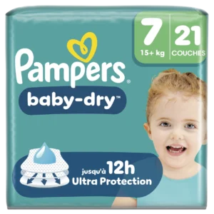PAMPERS Baby-Dry T7 x21 couches