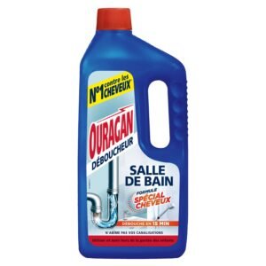 OURAGAN Gel Déboucheur Salle de Bain 1L, 15min.